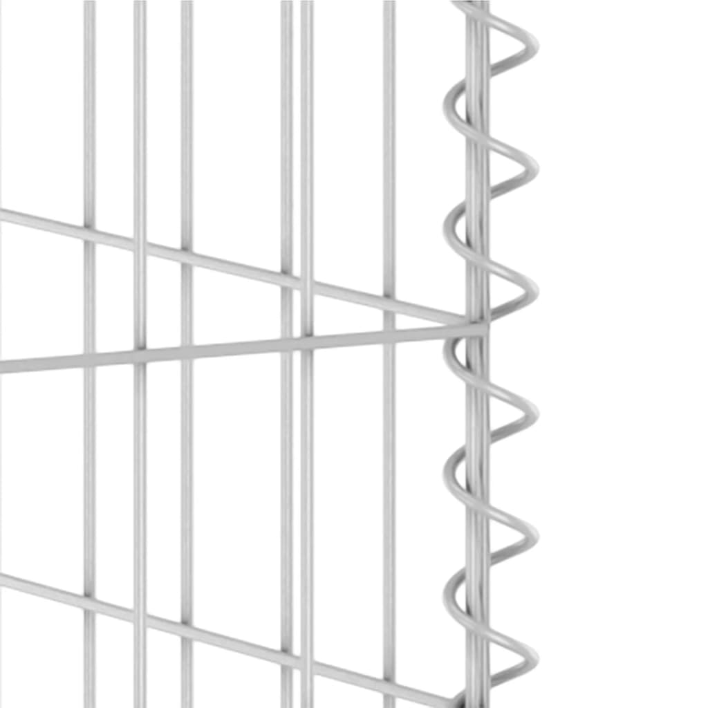 Gabion for søppeldunkskur galvanisert stål 180x100x110 cm