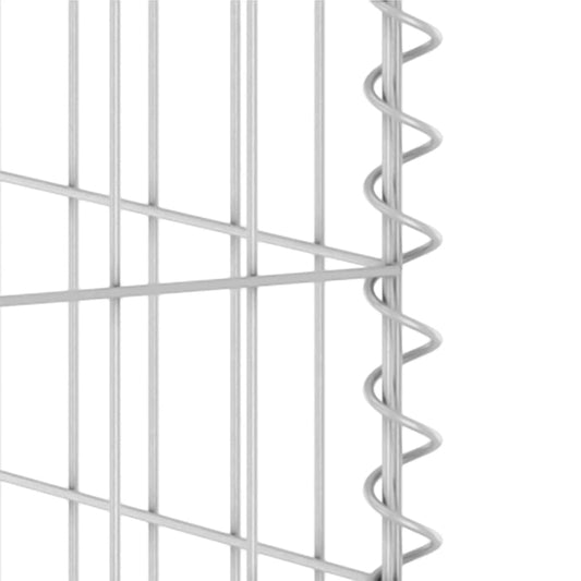 Gabion for søppeldunkskur galvanisert stål 180x100x110 cm