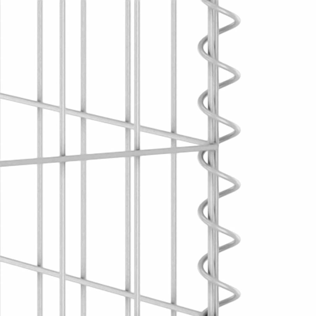 Gabion for søppeldunkskur galvanisert stål 254x100x110 cm