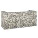 Gabion for søppeldunkskur galvanisert stål 254x100x110 cm