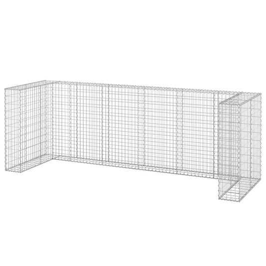 Gabion for søppeldunkskur galvanisert stål 325x100x110 cm