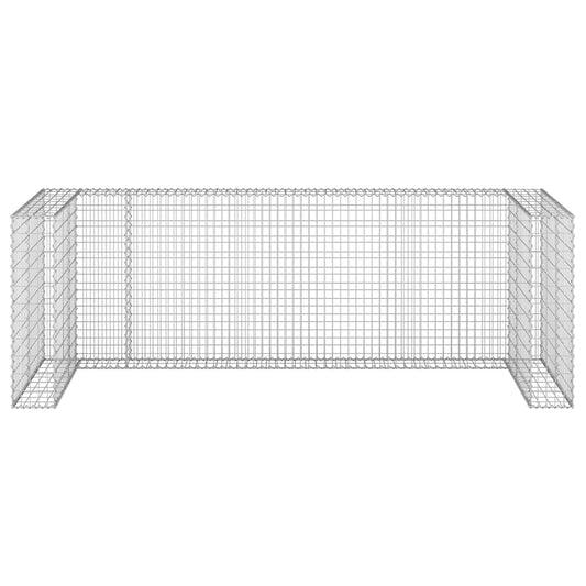 Gabion for søppeldunkskur galvanisert stål 325x100x110 cm