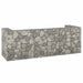 Gabion for søppeldunkskur galvanisert stål 325x100x110 cm