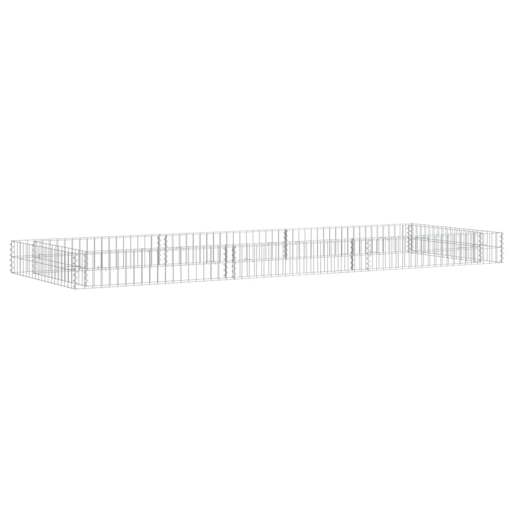 Gabion høybed galvanisert stål 300x100x20 cm vidaXL