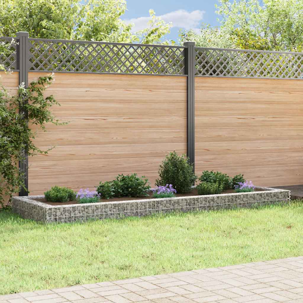 Gabion høybed galvanisert stål 300x100x20 cm vidaXL