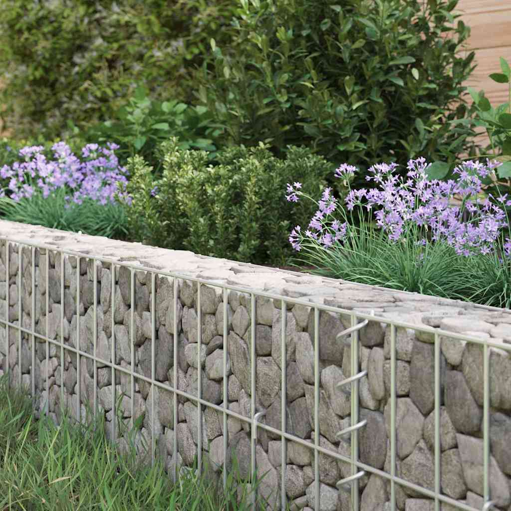 Gabion høybed galvanisert stål 300x100x20 cm vidaXL