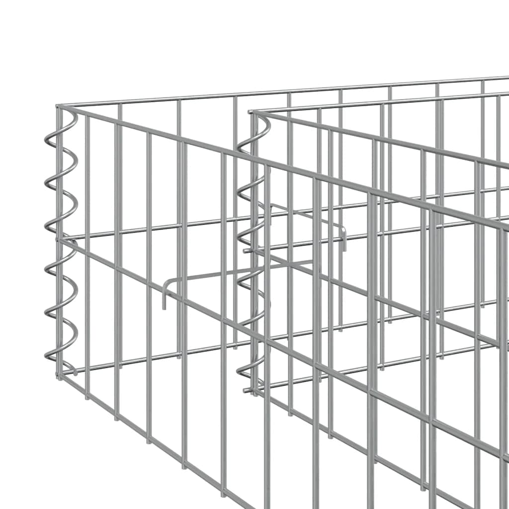 Gabion høybed galvanisert stål 300x100x20 cm vidaXL