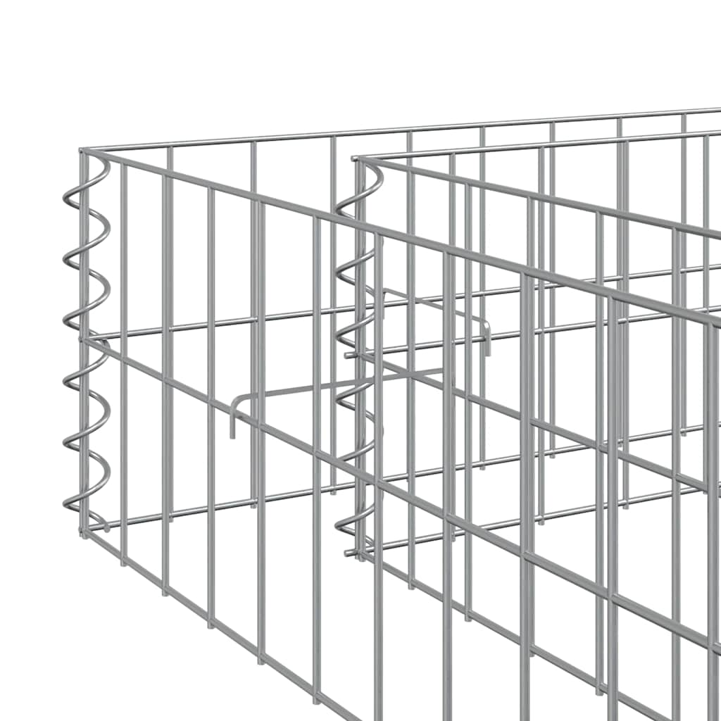 Gabion høybed galvanisert stål 600x100x20 cm vidaXL
