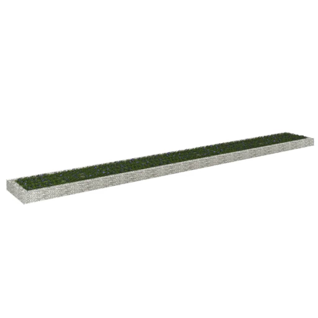 Gabion høybed galvanisert stål 800x100x20 cm