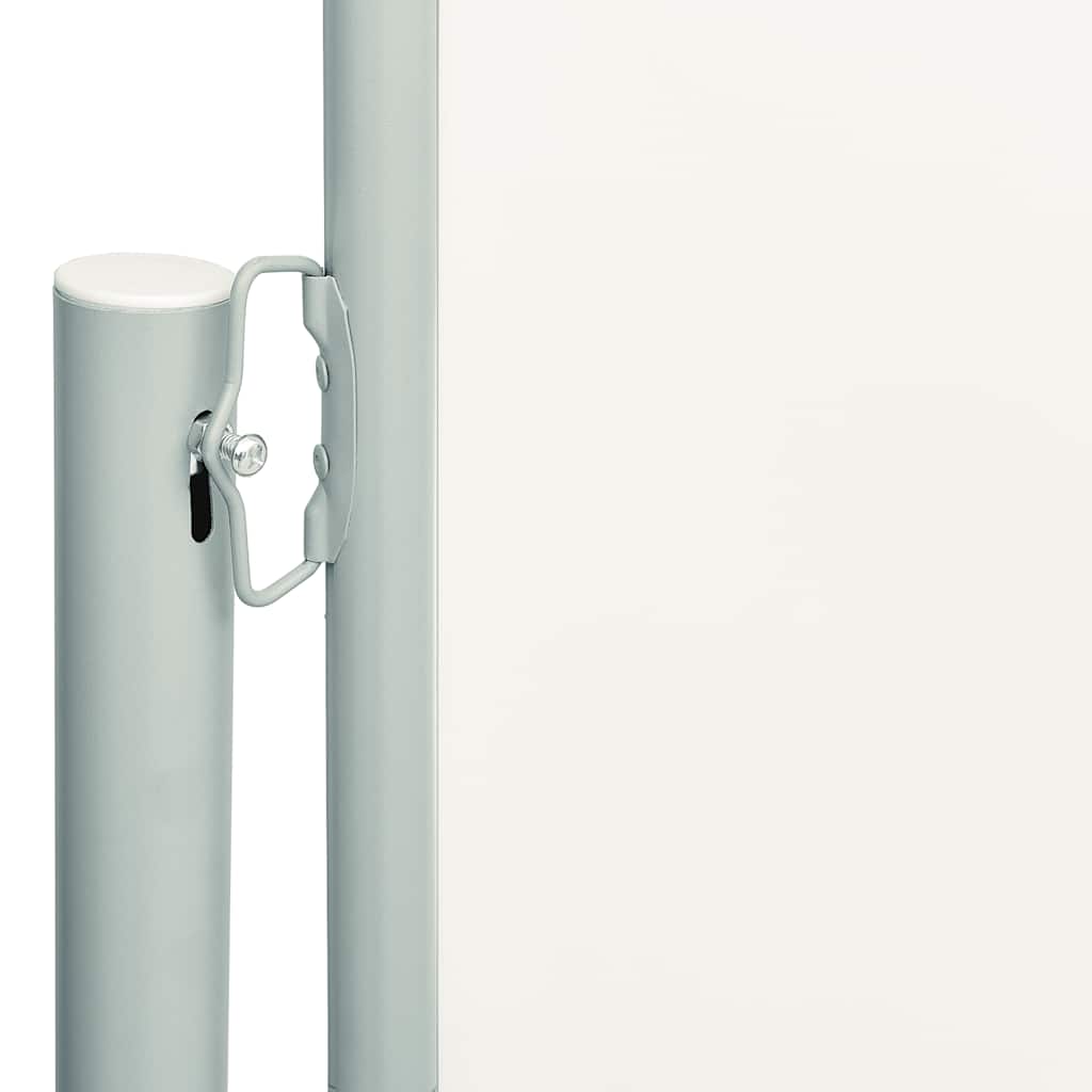 Uttrekkbar sidemarkise 117x600 cm kremhvit