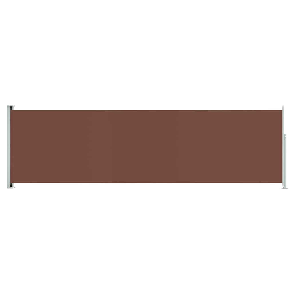 Uttrekkbar sidemarkise 180x600 cm brun