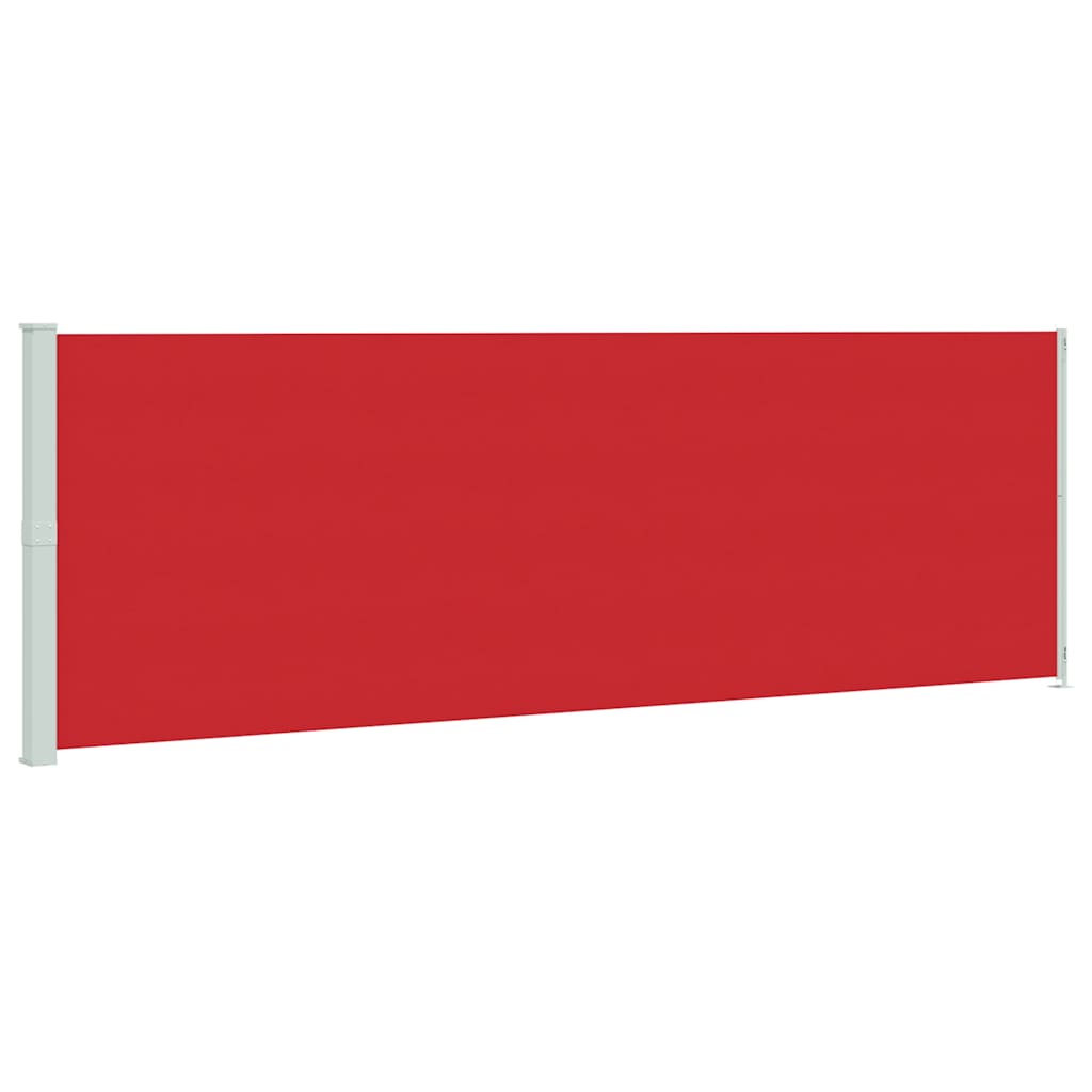 Uttrekkbar sidemarkise 200x600 cm rød