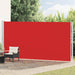 Uttrekkbar sidemarkise 200x600 cm rød