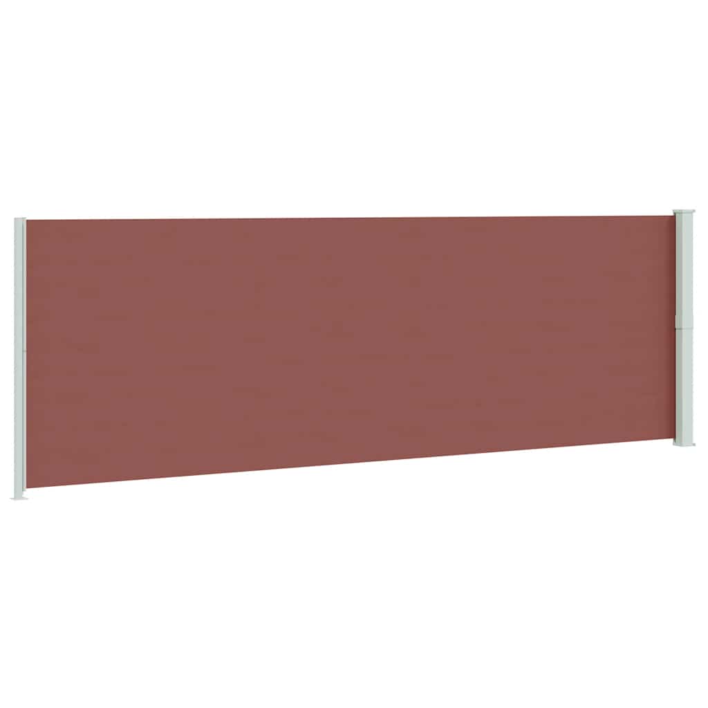 Uttrekkbar sidemarkise 200x600 cm brun