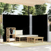 Uttrekkbar sidemarkise 180x600 cm svart