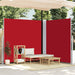 Uttrekkbar sidemarkise 220x600 cm rød