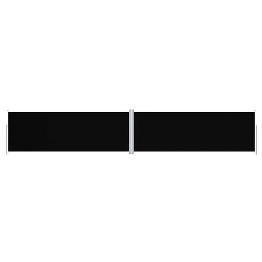 Uttrekkbar sidemarkise 180x1000 cm svart