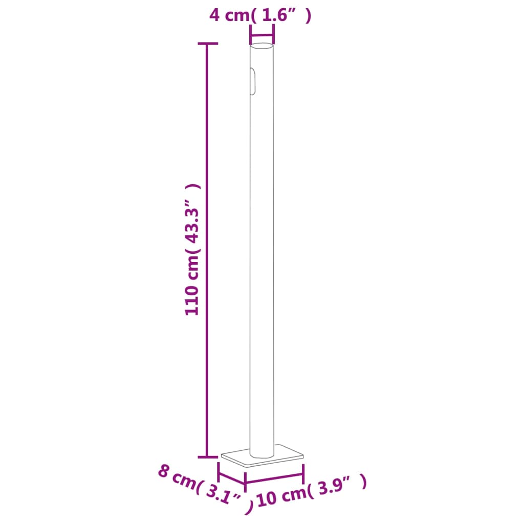 Uttrekkbar sidemarkise 180x1000 cm brun