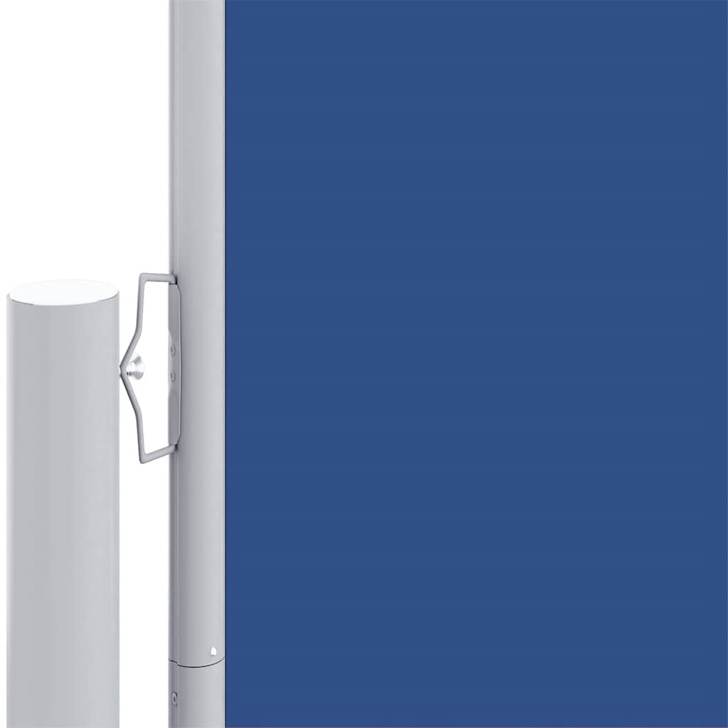 Uttrekkbar sidemarkise 200x1000 cm blå