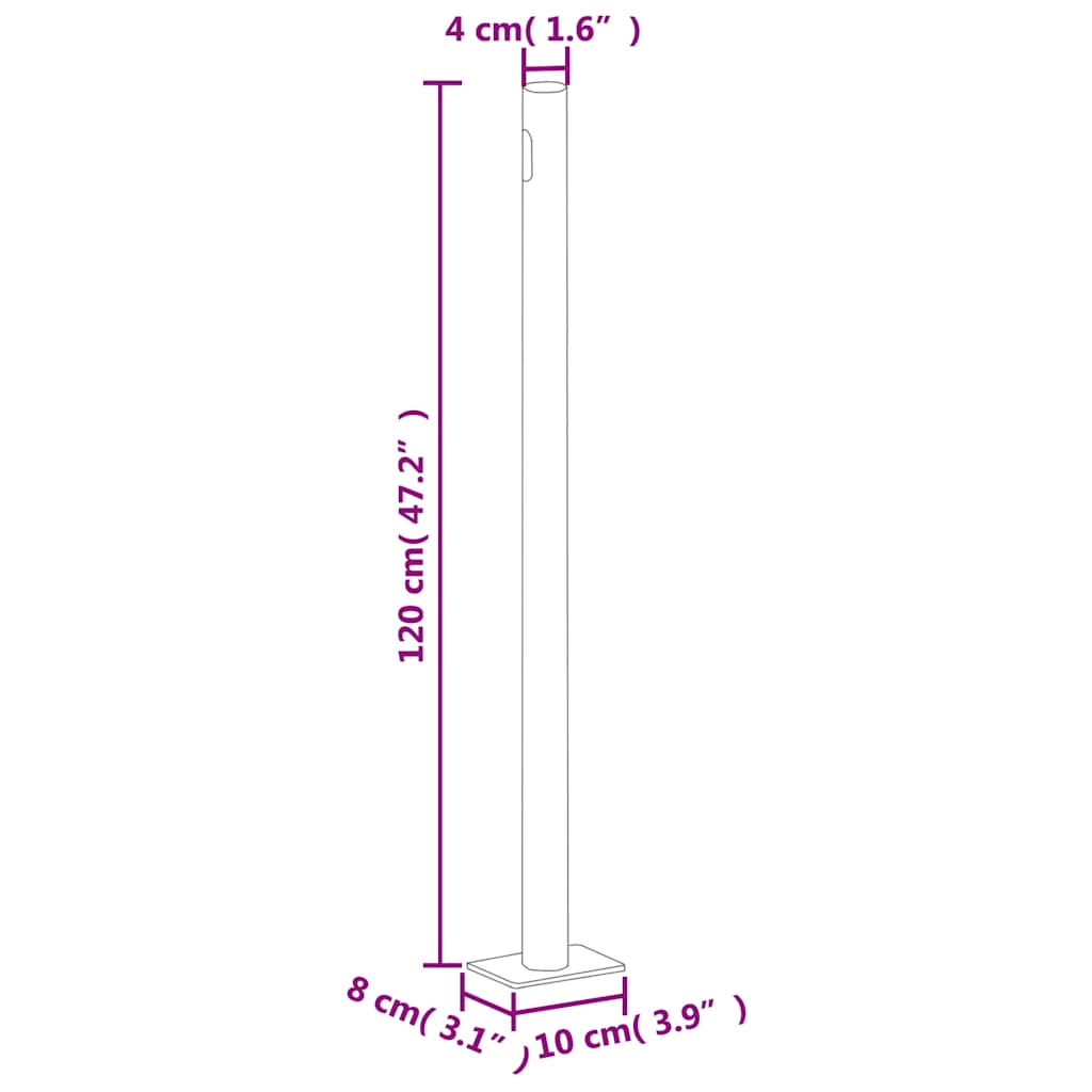 Uttrekkbar sidemarkise 200x1000 cm blå