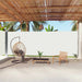 Uttrekkbar sidemarkise 220x1000 cm kremhvit