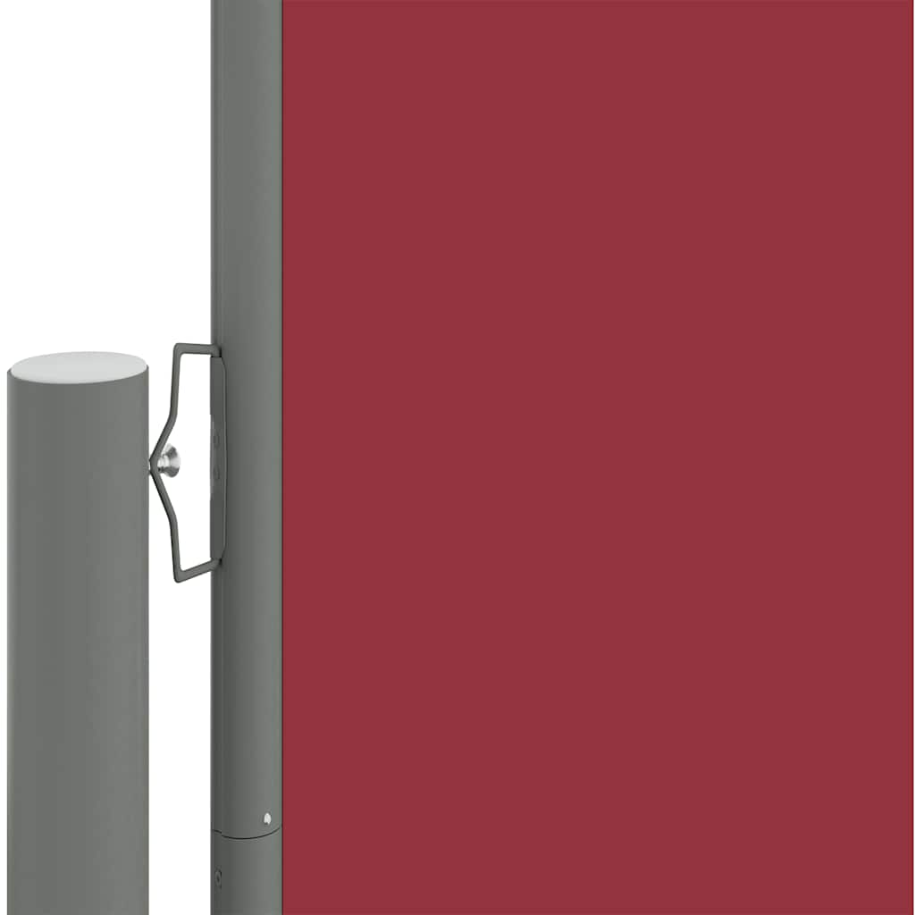 Uttrekkbar sidemarkise 220x1000 cm rød