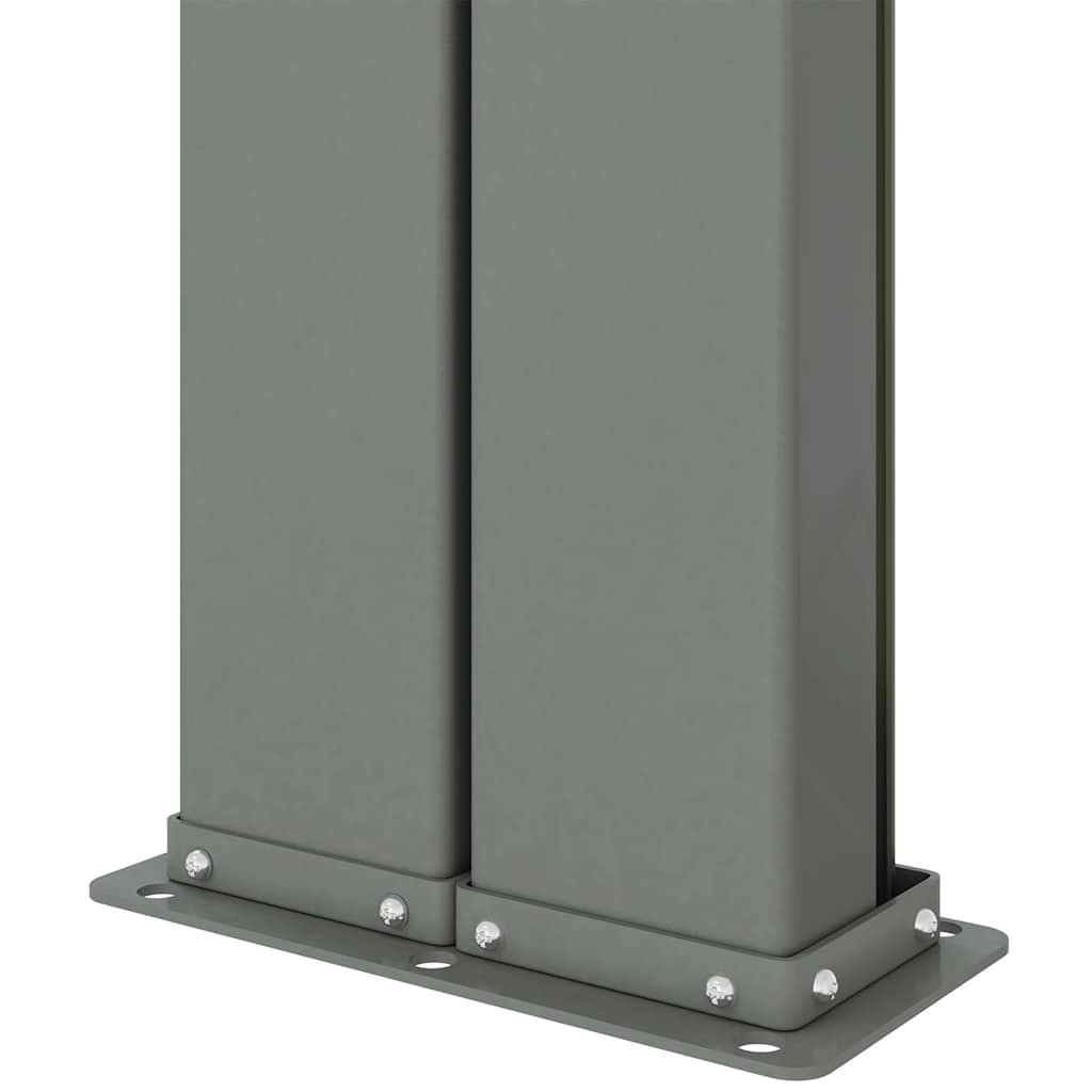 Uttrekkbar sidemarkise 220x1000 cm rød