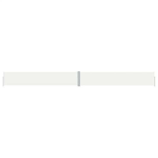 Uttrekkbar sidemarkise kremhvit 117x1200 cm