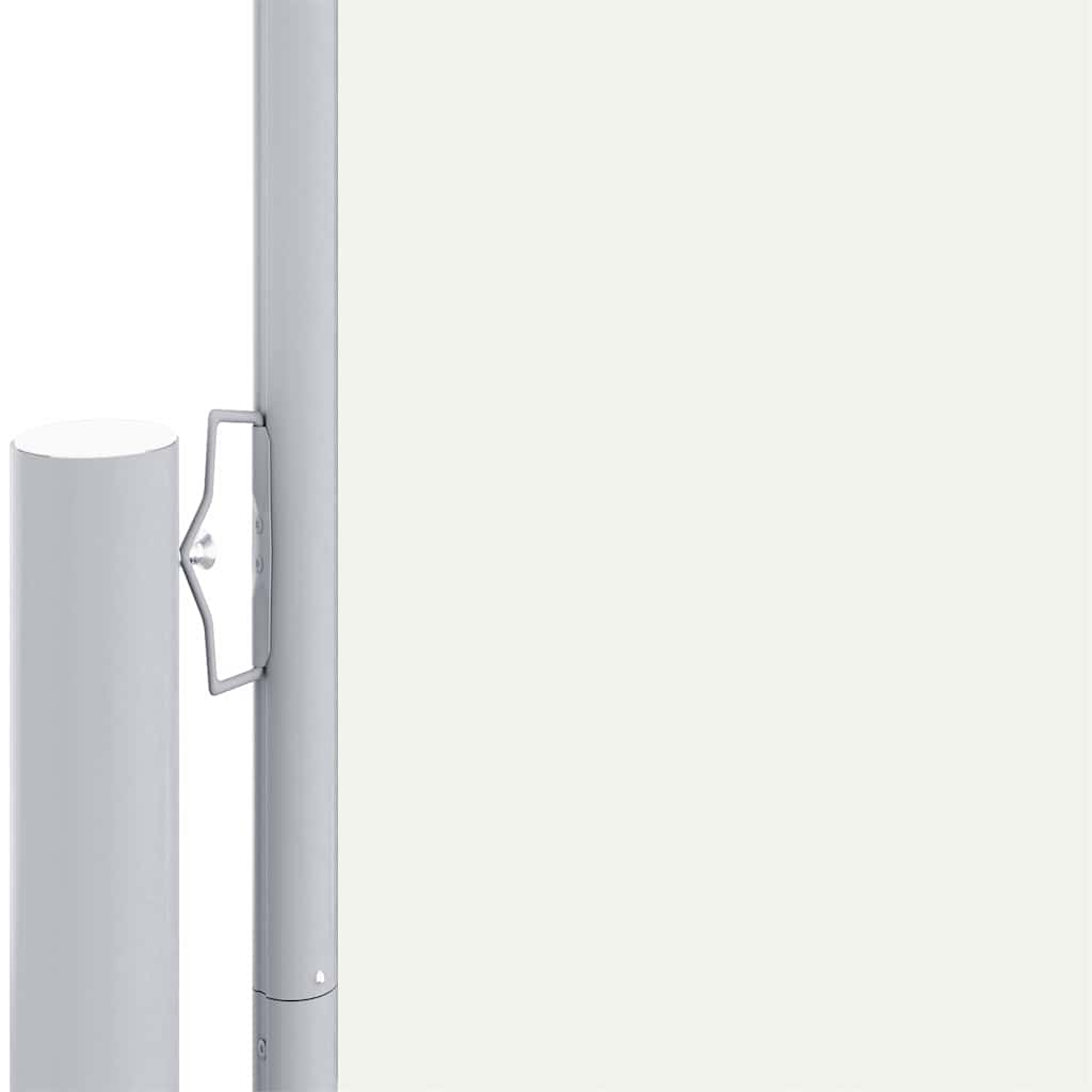 Uttrekkbar sidemarkise kremhvit 117x1200 cm