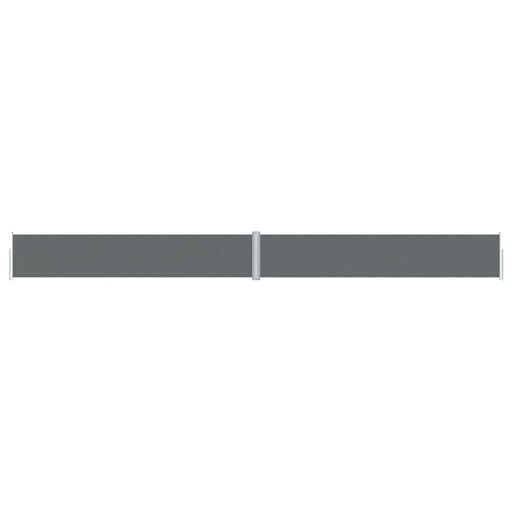 Uttrekkbar sidemarkise antrasitt 117x1200 cm vidaXL