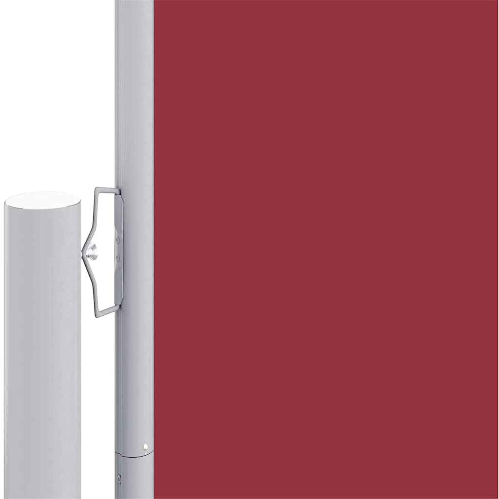 Uttrekkbar sidemarkise rød 117x1200 cm