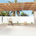 Uttrekkbar sidemarkise 180x1200 cm kremhvit