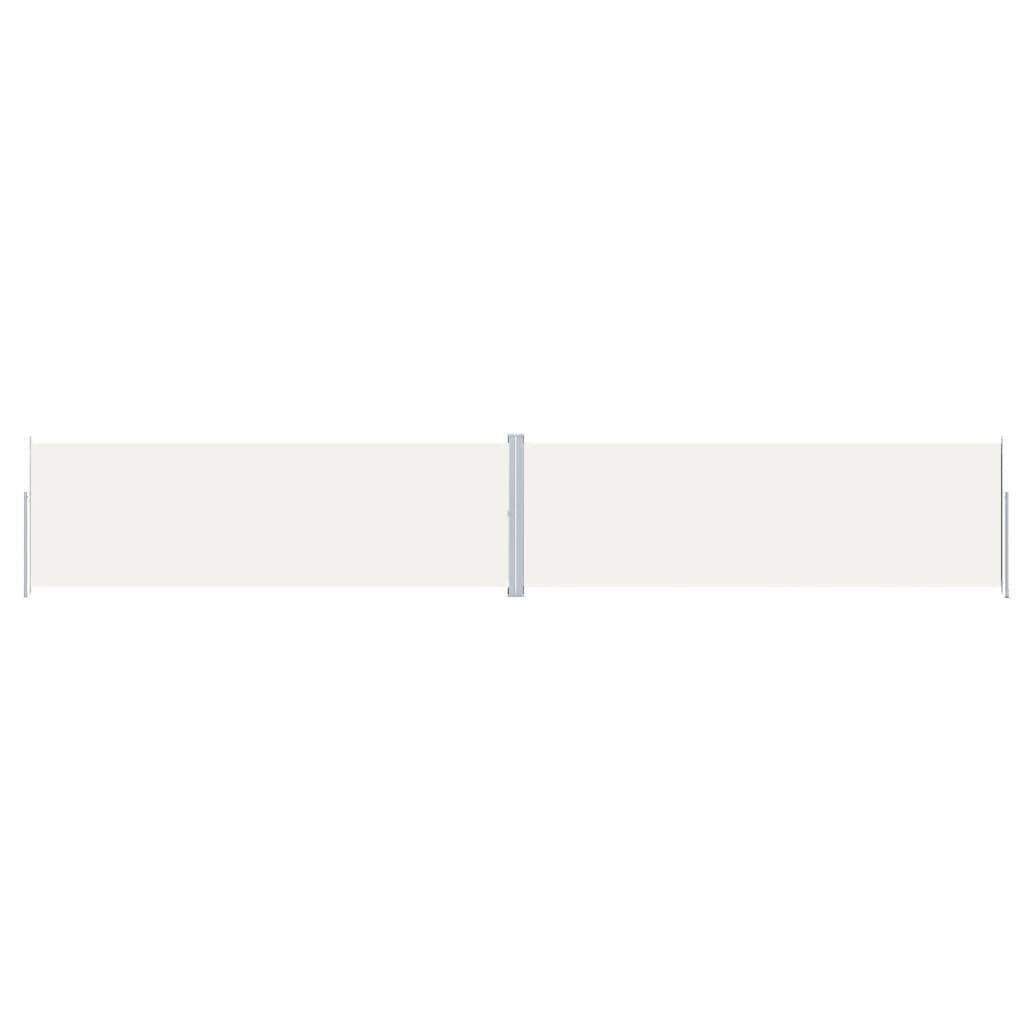 Uttrekkbar sidemarkise 200x1200 cm kremhvit