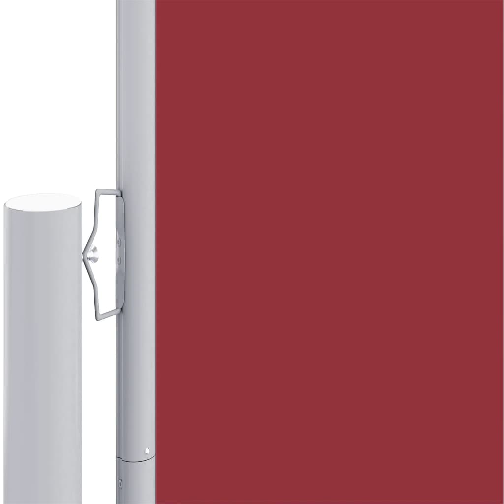Uttrekkbar sidemarkise 200x1200 cm rød