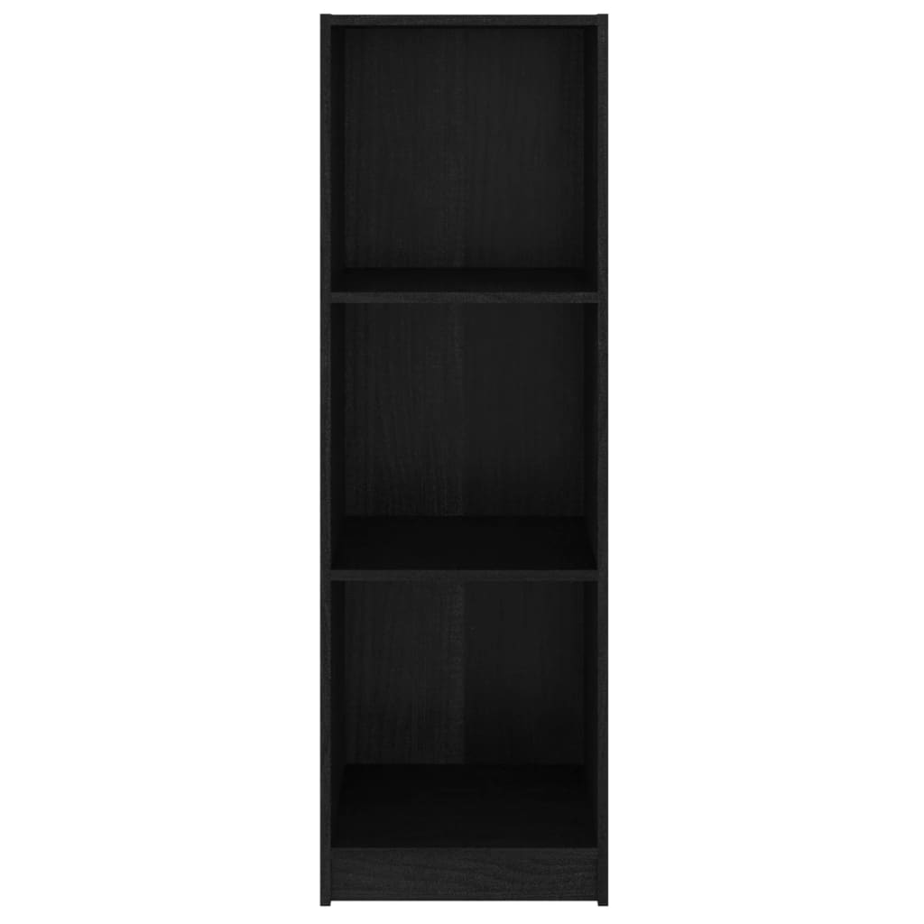 Bokhylle/romdeler 36x33x110 cm heltre furu svart
