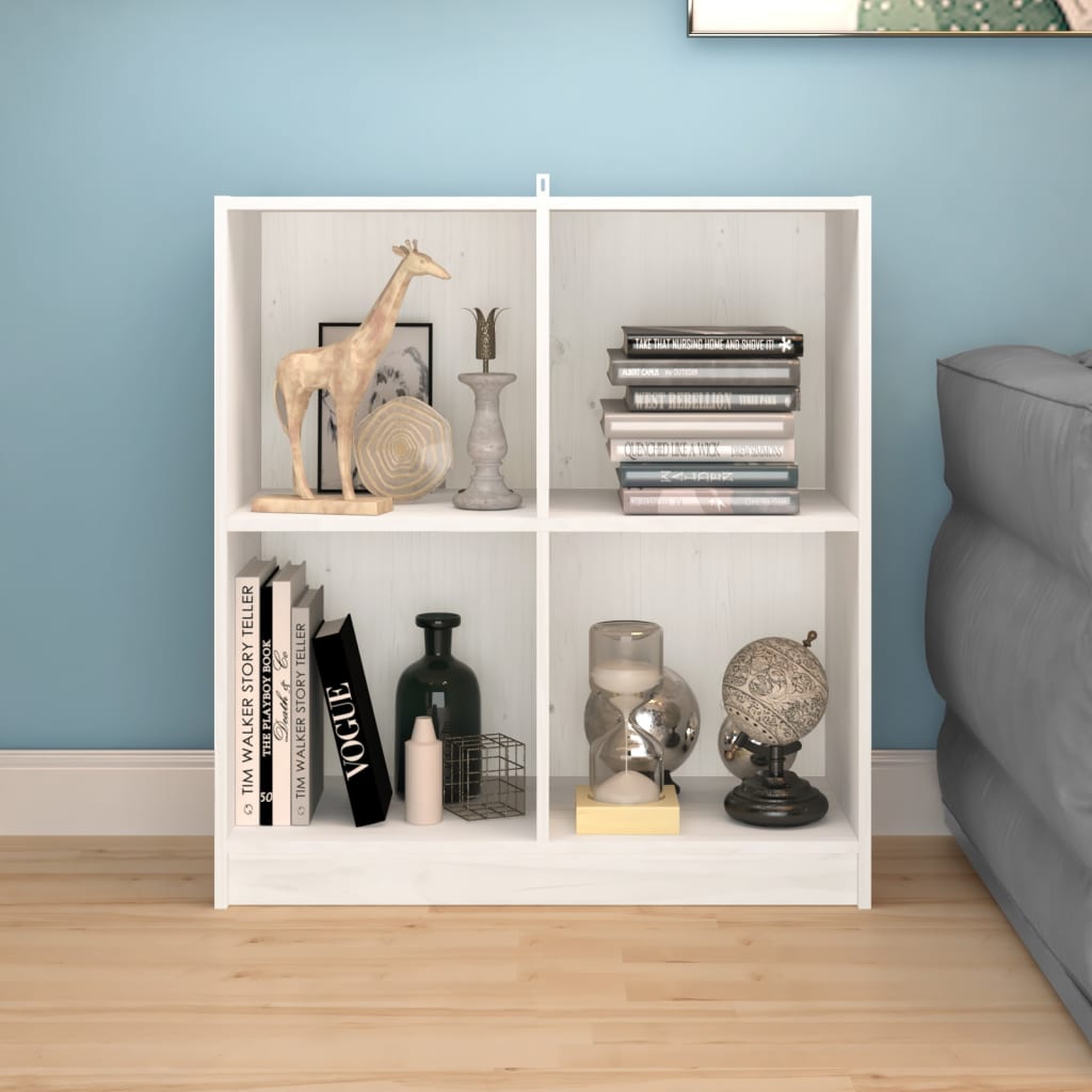 Skjenk hvit 70x33x76 cm heltre furu