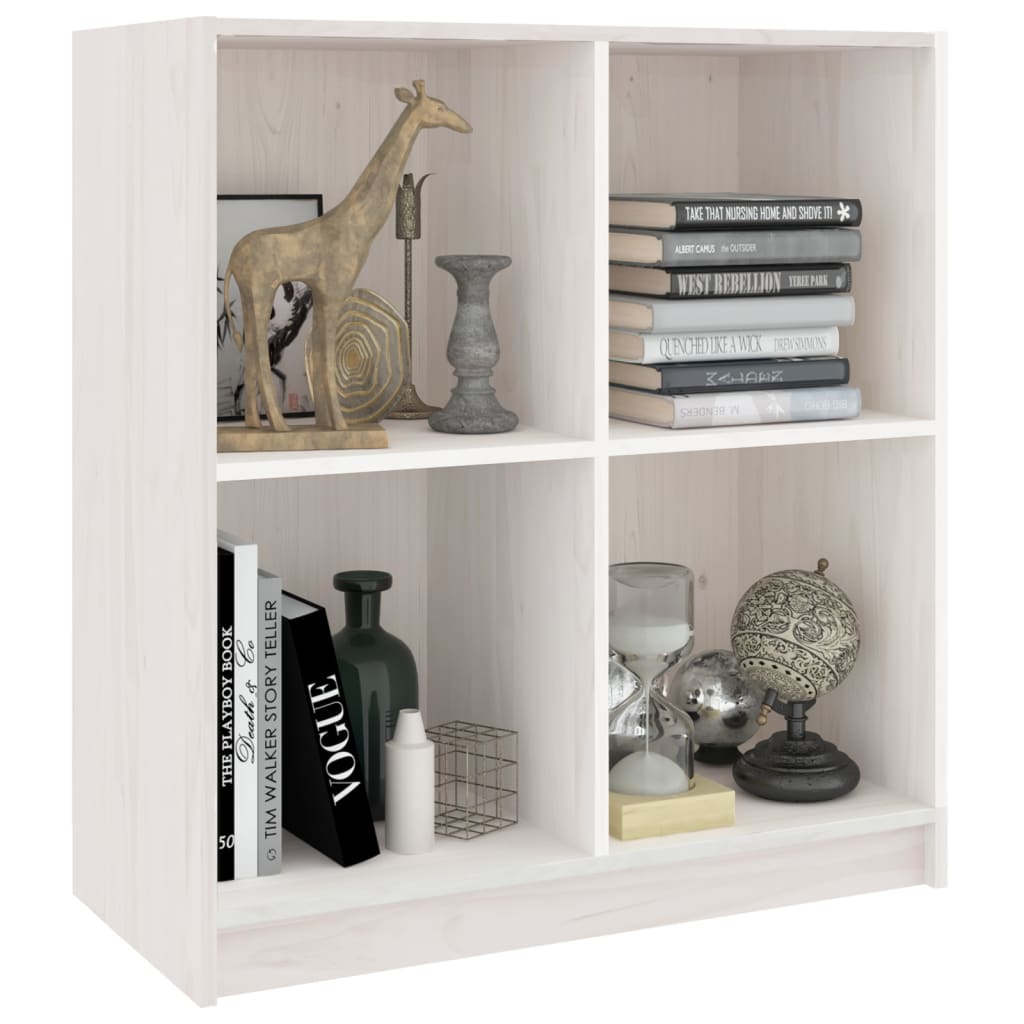 Skjenk hvit 70x33x76 cm heltre furu