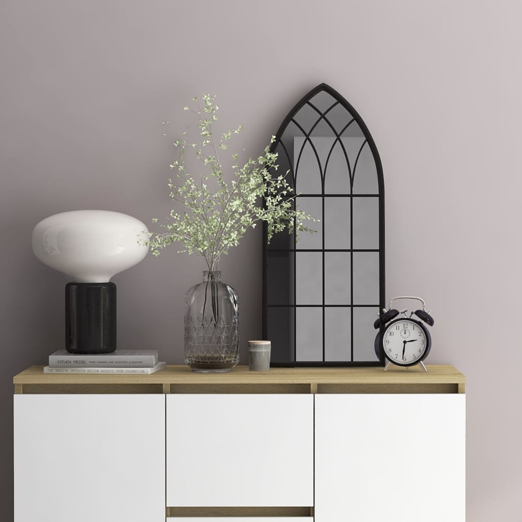 Speil svart 70x30 cm for innendørs bruk jern