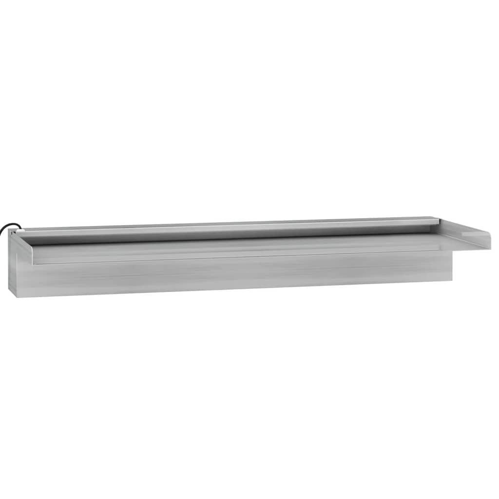 Vannfall med RGB LED rustfritt stål 60 cm