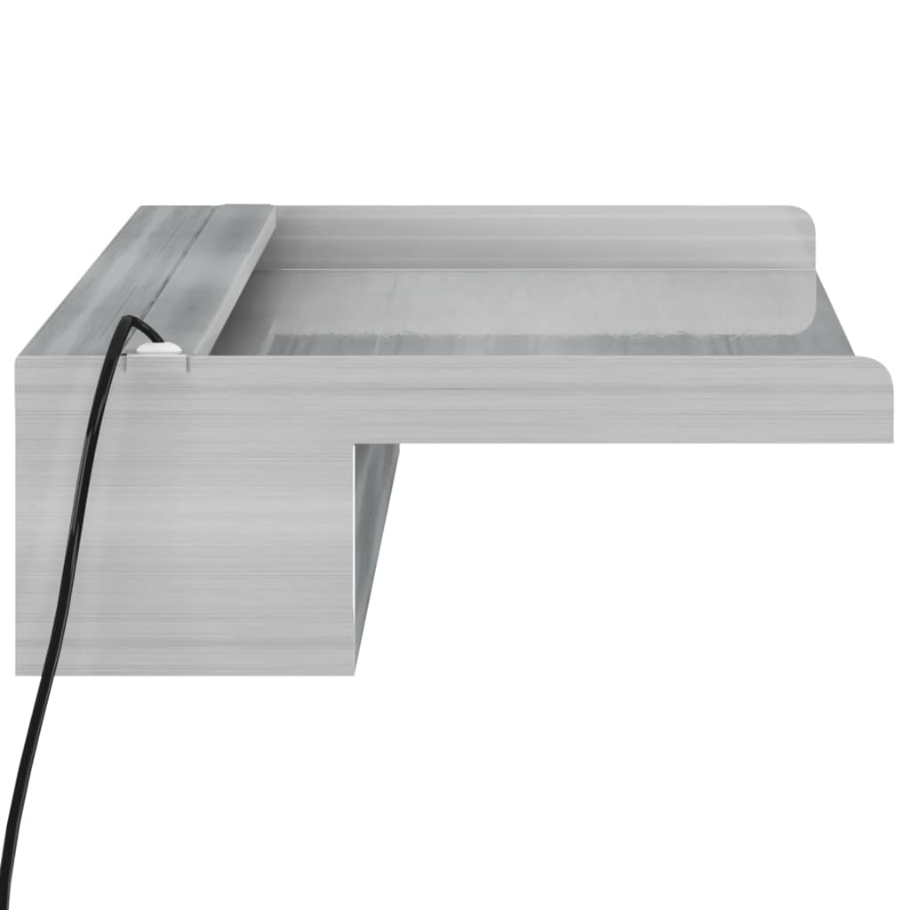 Vannfall med RGB LED rustfritt stål 60 cm