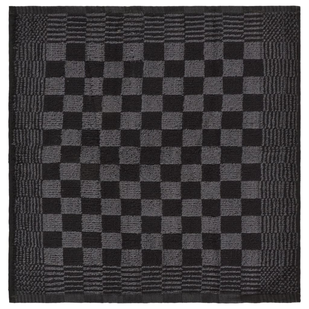 Håndklesett 50 deler svart og grå bomull