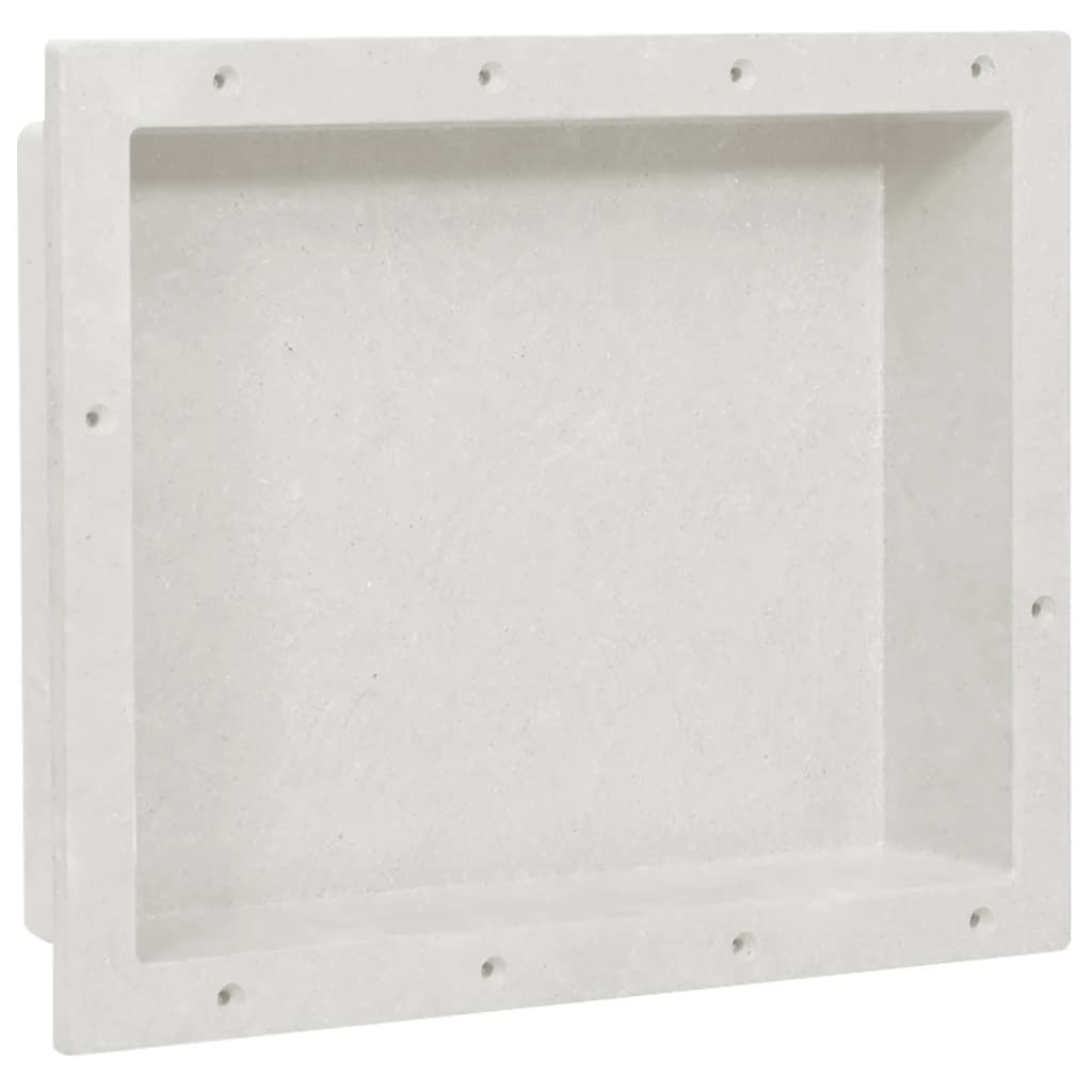 Veggnisje til dusj matt hvit 41x51x10 cm