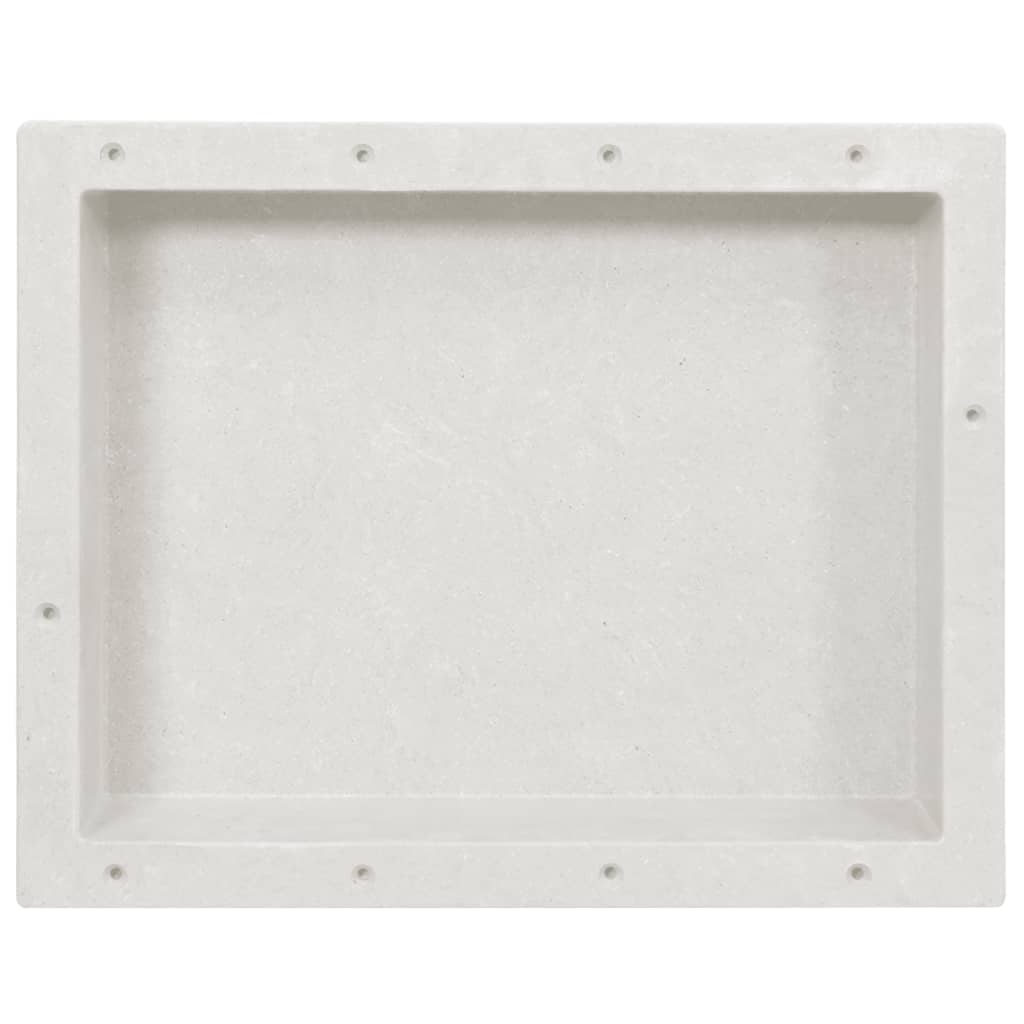 Veggnisje til dusj matt hvit 41x51x10 cm