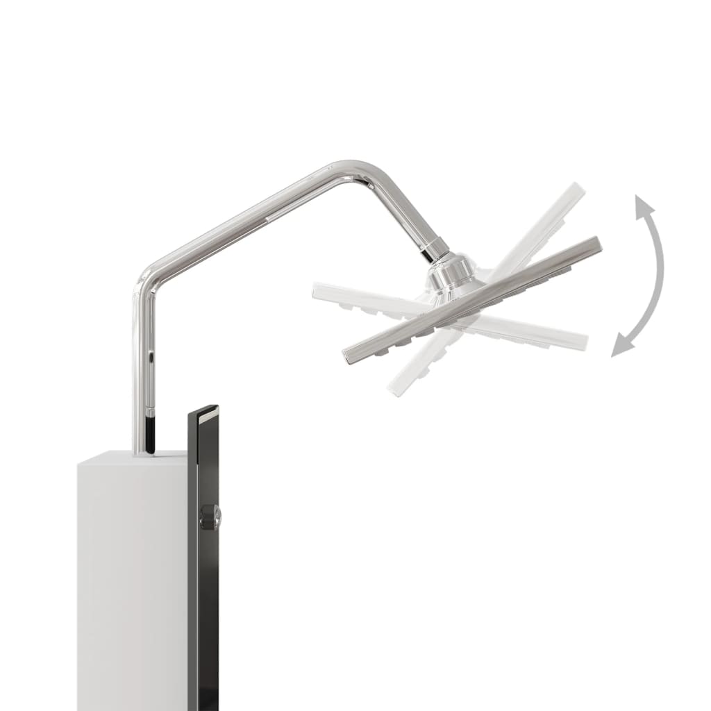 Dusjpanel glass 18x45,5x130 cm svart