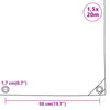 Presenning 650 g/m² 1,5x20 m