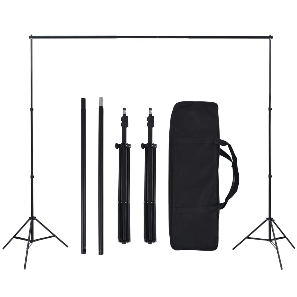 Fotostudiosett med softbokslys og bakgrunn