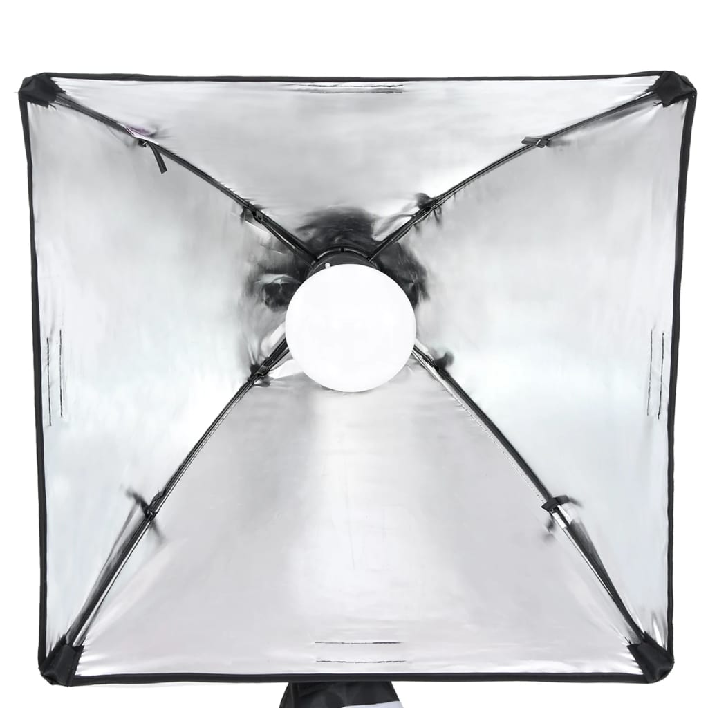 Fotostudiosett med lyssett, bakgrunn og reflektor