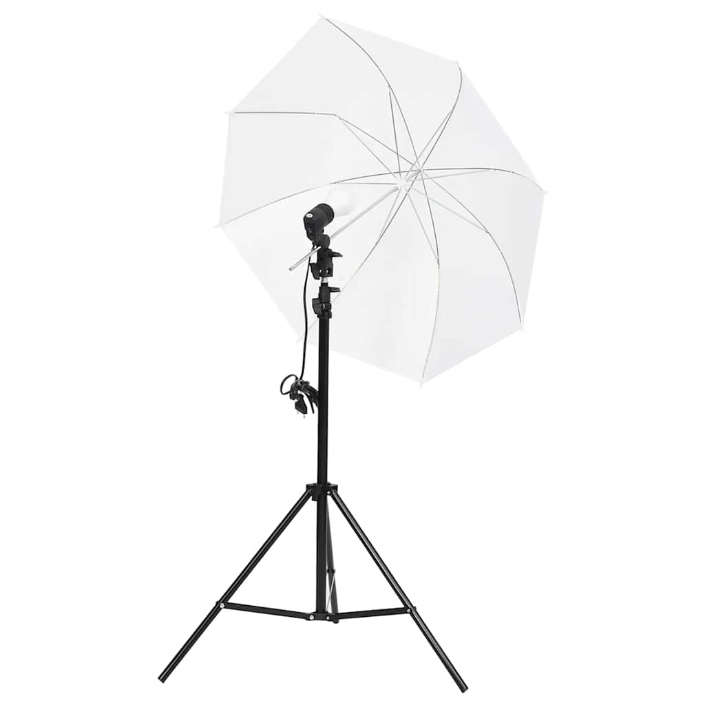 Fotostudiosett med lyssett, bakgrunn og reflektor