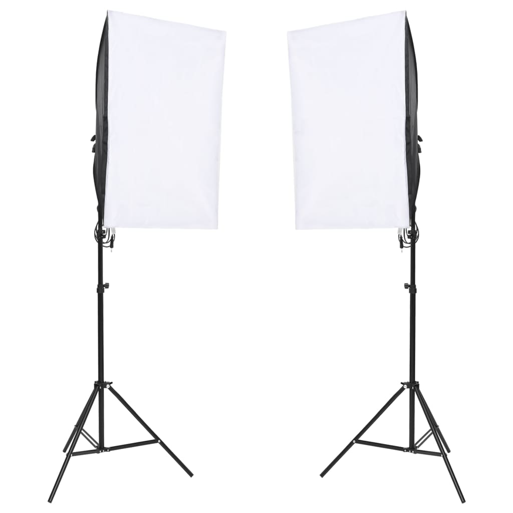 Fotostudiosett med lyssett og bakgrunn