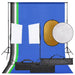 Fotostudiosett med lyssett, bakgrunn og reflektor